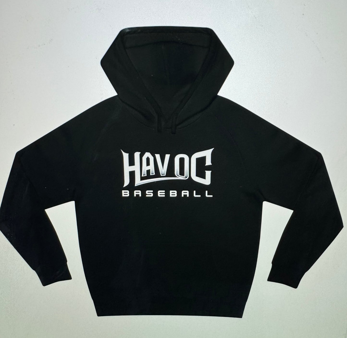 Havoc Baseball Cotton Hoodie-Black